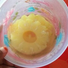 A picture of Homemade tin pineapple slices.