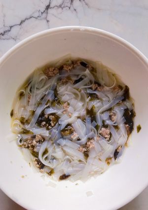 Hình của món Phở khô thịt bò.