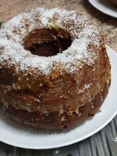 Una foto de Bizcocho de chocolate con ron y pasas