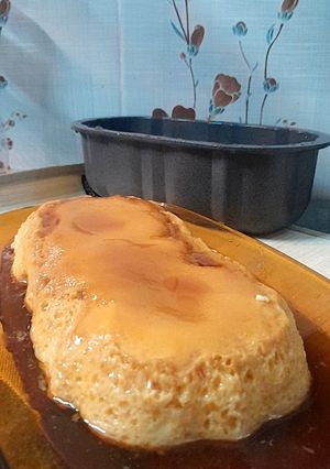 Una foto de Flan sin baño María