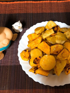 拔絲地瓜~水波爐料理 的食譜成品照片