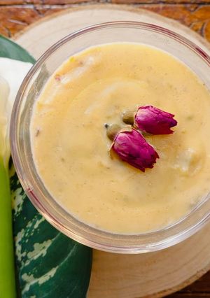 Foto principal de Rabdi (Rabri)🌹🇮🇳 Natilla india de pistachos, cardamomo y agua de rosas