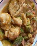 Fajitas de Pollo con Calabazas en Salsa Verde