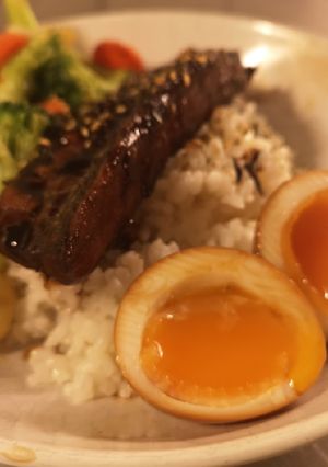 A picture of Ramen egg... Just yummy.