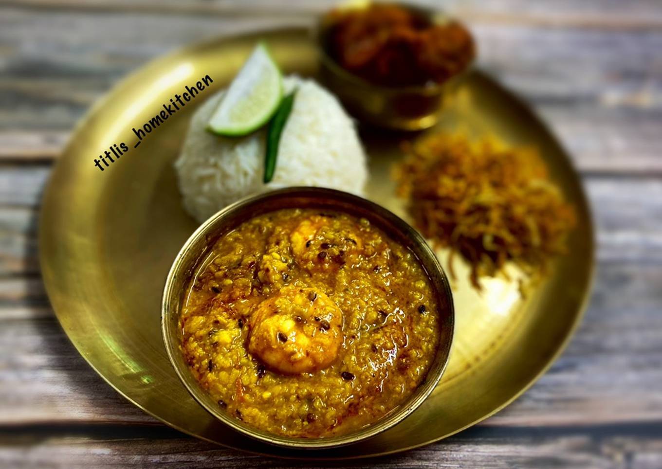Chingri Moong Daal