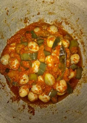 Foto resep Terong + telur puyuh balado