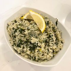 A picture of Greek Spinach Rice.