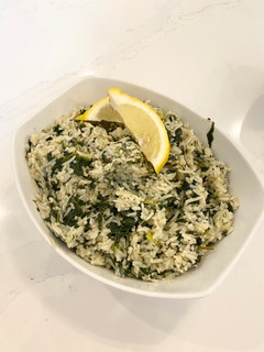 A picture of Greek Spinach Rice.