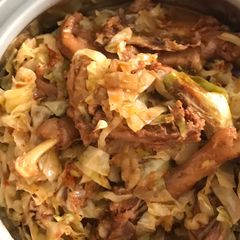 A picture of Cabbage/chicken sauce#kitchenhuntchallenge.