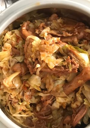 A picture of Cabbage/chicken sauce#kitchenhuntchallenge.
