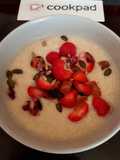 Ready brek with fresh strawberries,Dried fruit & Seeds 😉