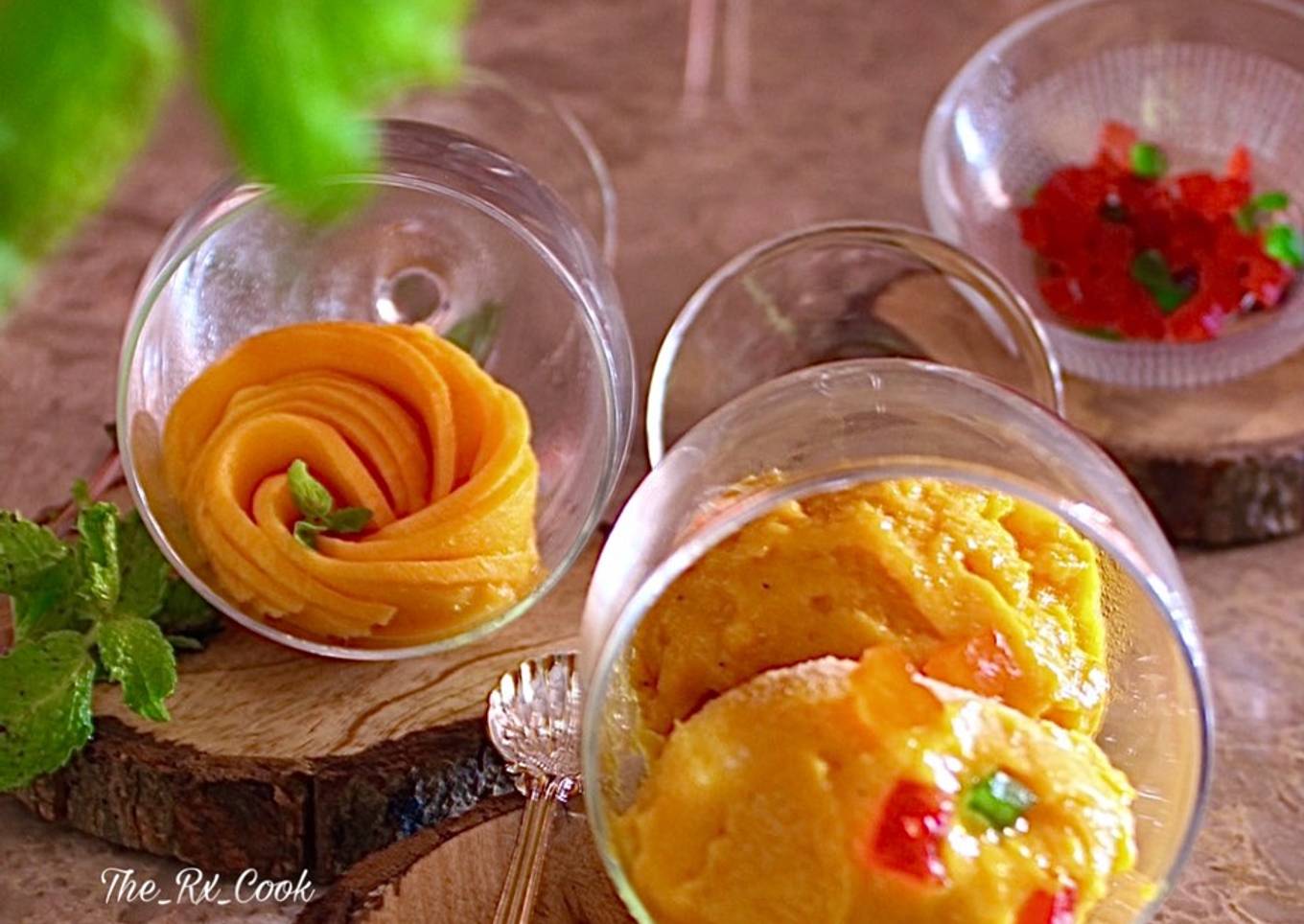 Mango ice pudding
