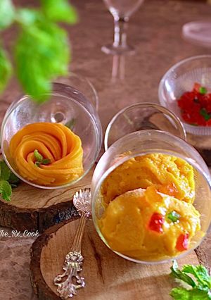 A picture of Mango ice pudding.