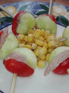 Una foto de Pincho de pepino