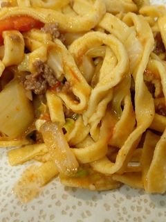 Una foto de Tallarines caseros a la carbonara
