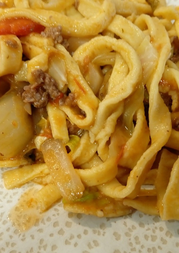 Una foto de Tallarines caseros a la carbonara