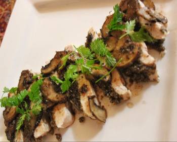 Popular Recipe Turkey with a Wild Mushroom Crust Very Delicious