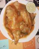 Filete de pescado en jugo de verduras (V8) Sin grasa