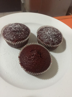 A picture of Red Velvet Cup Cake.