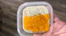 Hình ảnh món Ăn nhẹ ăn dặm: sữa chua topping đu đủ (không cần nồi ủ)