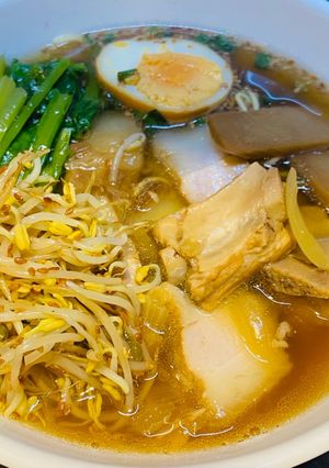 Hình của món Ramen thịt heo đơn giản.