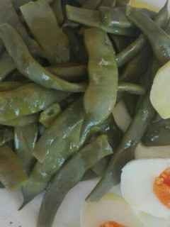 Una foto de Judías Verdes con patatas y huevo duro