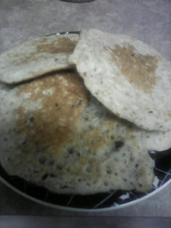 A picture of Vegan Mounds Pancakes, first way.
