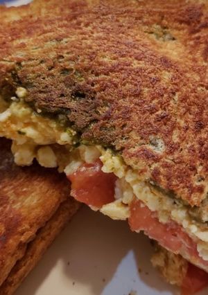 A picture of Paneer sandwich.