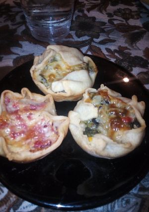 Una foto de Canastitas de fiambre y zapallito
