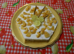 Una foto de Tarta de Yogurt y Membrillo
