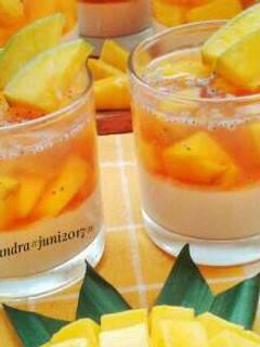 Foto resep Puding mangga selasih