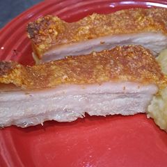 A picture of Ben Goshawk's Crispy Pork Belly.