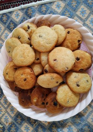 عکسی از دستور شیرینی کشمشی 🍪با توستر