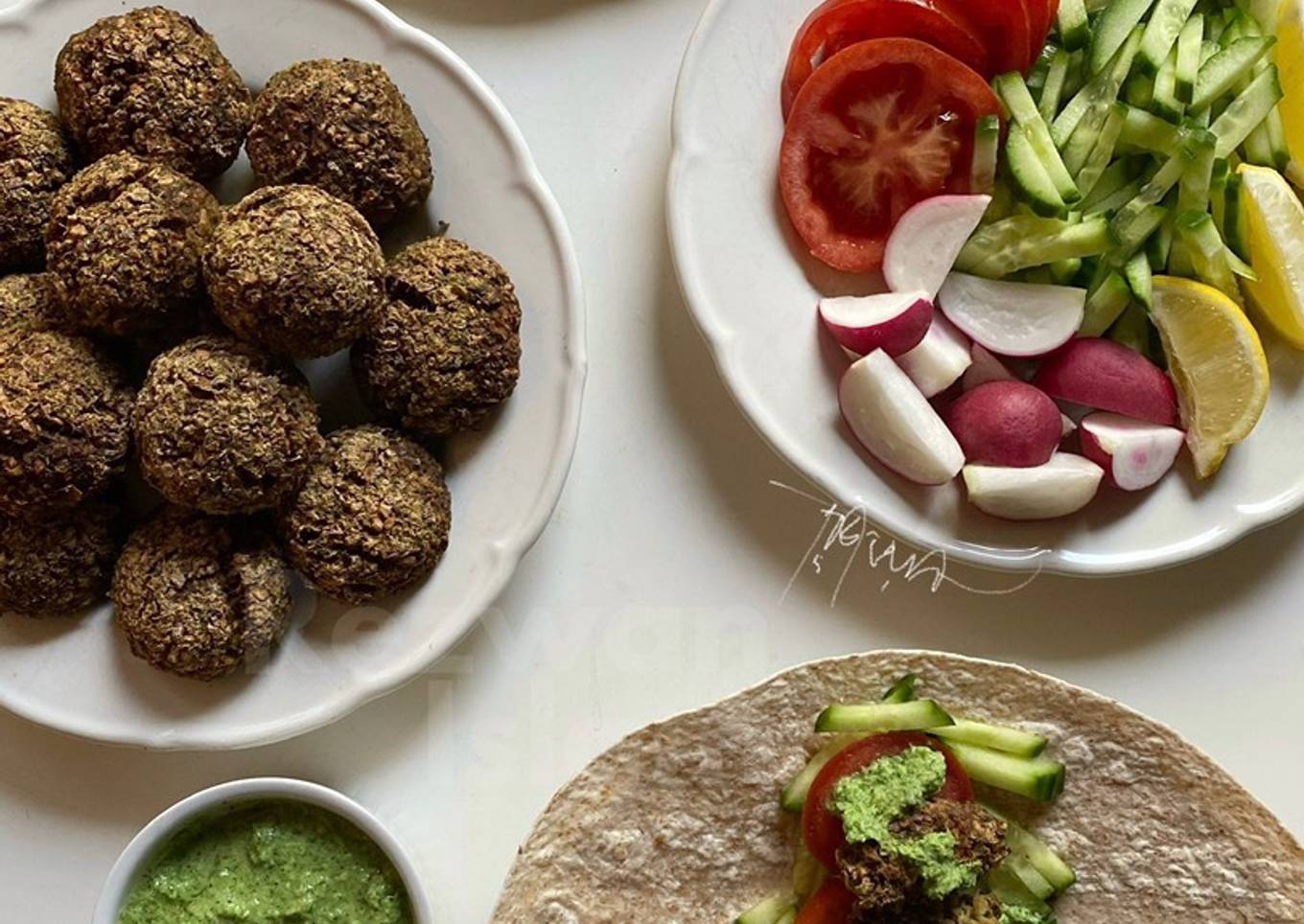Ovenbaked Broccoli falafels