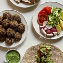 Ovenbaked Broccoli falafels A picture of Ovenbaked Broccoli falafels.