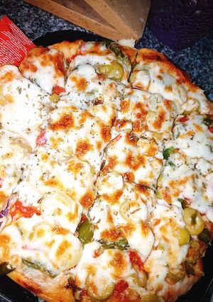 صورة لوصفة بيتزا 🍕❤😘