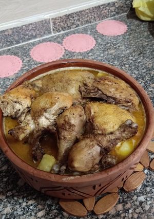 صورة لوصفة طاجن بطاطس بالفراخ بدون صلصة