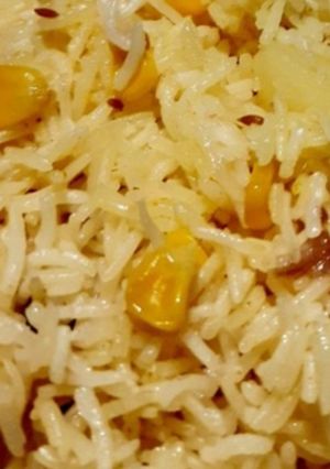 A picture of Sweet corn Pulao.