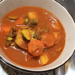 A picture of Vegetable soup.