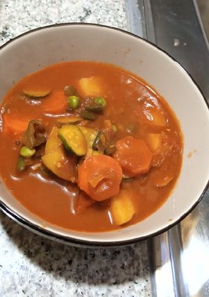 A picture of Vegetable soup.