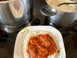 👩🍳Κοκκινιστό στην χύτρα με ρύζι🍚 & άρωμα δάσους🍄🟫🌲
