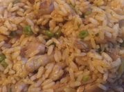 Une photo de escalope de poulet et riz