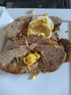 Una foto de Carne rellena al horno. Súper fácil