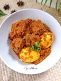 Rendang Daging & Telur dengan Susu Evaporasi