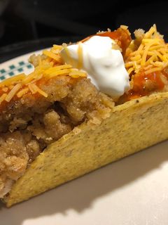 A picture of Quick and Easy Spicy Chicken Strip Tacos.