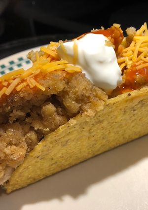 A picture of Quick and Easy Spicy Chicken Strip Tacos.