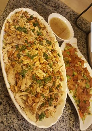 صورة لوصفة فتة الدجاج