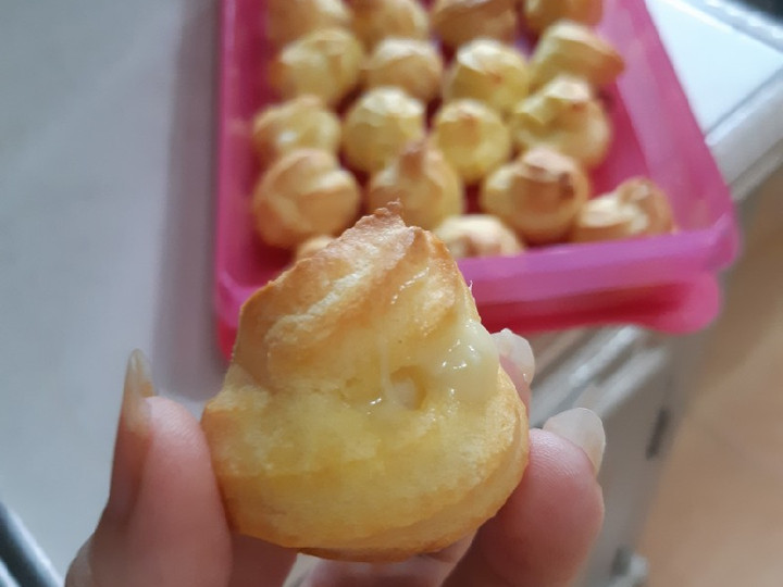 Cara Buat Soes mini vla durian Untuk Jualan