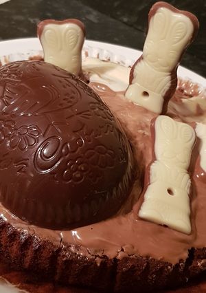 A picture of Easter brownies.