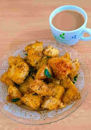 A picture of Fried Masala Idli(leftover idlis).